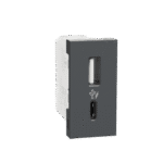 MZUSBAC1M_AN | Usb Charger, Miluz Zeta, A+C Type, 220-240V, 2.4A, 12W, 1 Module, Anthracite - Schneider Electric