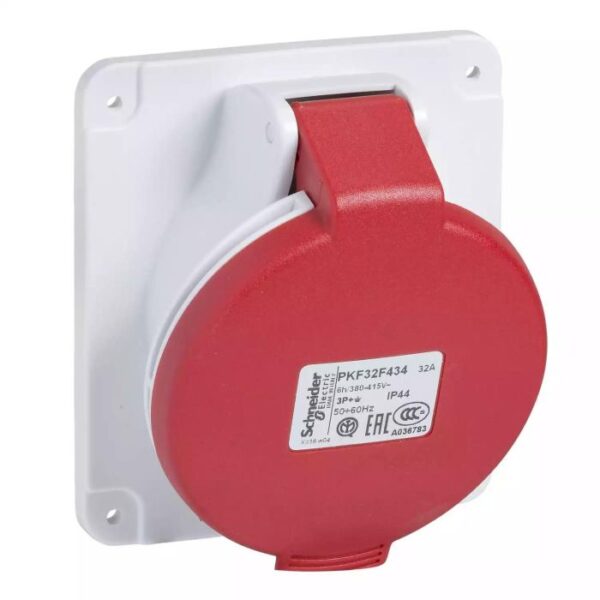 PKF32F434 | Panel socket angled PK PratiKa screw 32A - Schneider Electric