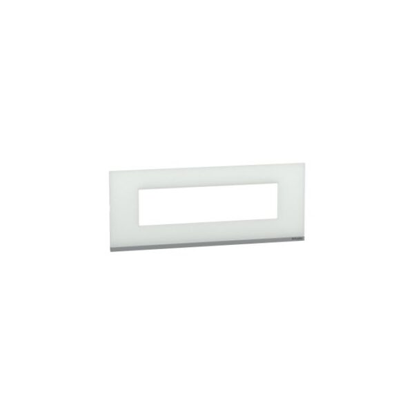 UNPSP8ML_GW | 8 Module Glass Surround Only, Linear,Ag - Schneider Electric
