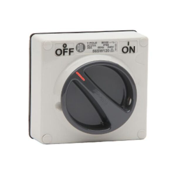 56SW116LE-GY | SWITCH 1P 16A 250V IP56 L_ENCL - Schneider Electric