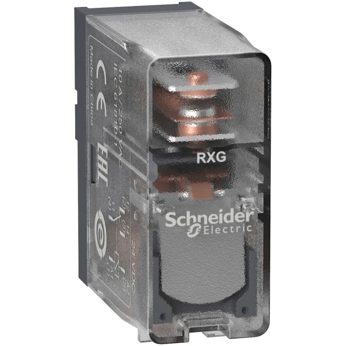 rxg15bd.jpg RXG15BD | Zelio Relay,1Co 10A Relay Clear 24Vdc - Schneider Electric - Image 1