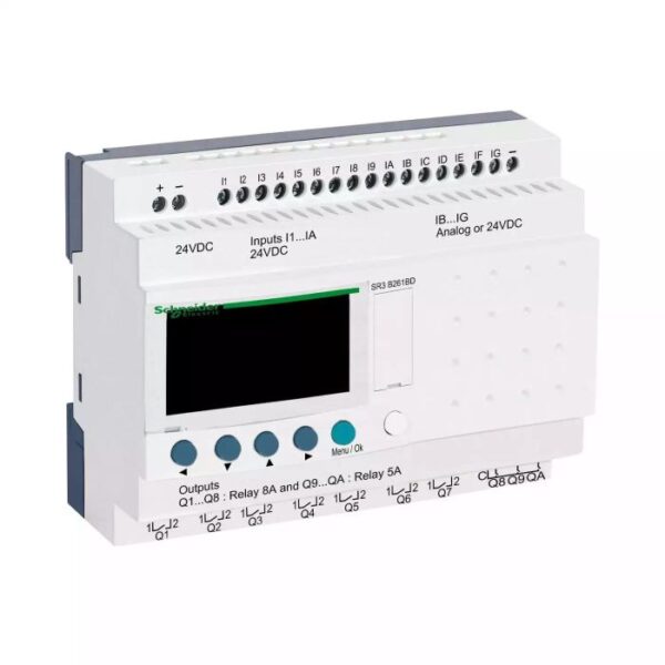 SR3B261BD SR 26 I O REL. 24VDC DISPL CLK Schneider Electric sr3b261bd