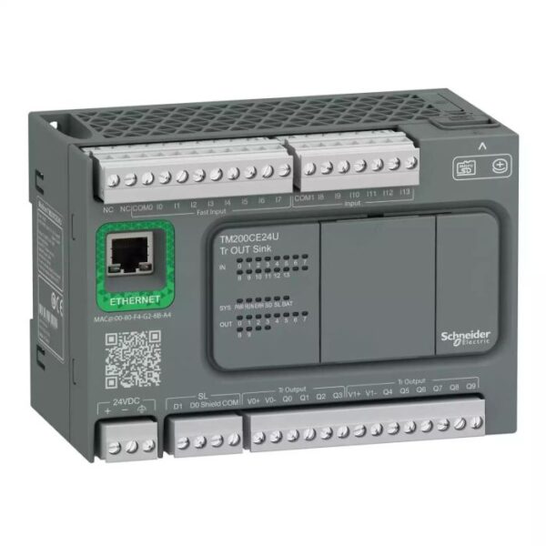TM200CE24U CONTR. M200 24I O 24VDC TR.SINK ETH Schneider Electric tm200ce24u