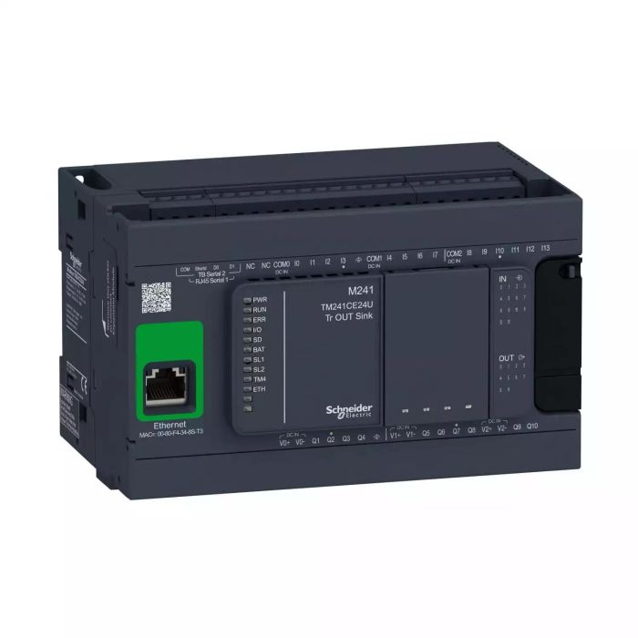 TM241CE24U CONTROLLER M241-24IO Tr.NPN Ethernet Schneider Electric tm241ce24u