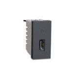 UNS21USB1P1M_GY | Unica Pure-2.1A 5V Usb Charger, 1 Module, Grey - Schneider Electric