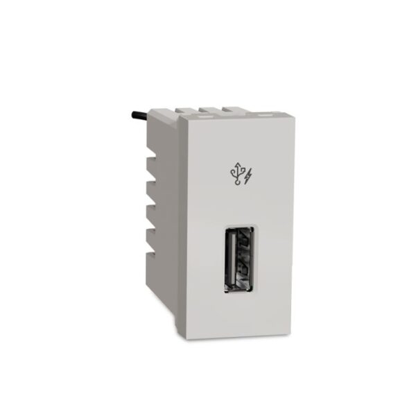 UNS21USB1P1M_WE | Unica Pure-2.1A 5V Usb Charger, 1 Module, White - Schneider Electric