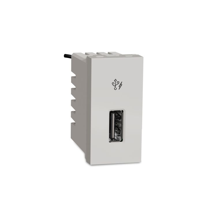 uns21usb1p1m_we.jpg UNS21USB1P1M_WE | Unica Pure-2.1A 5V Usb Charger, 1 Module, White - Schneider Electric - Image 1