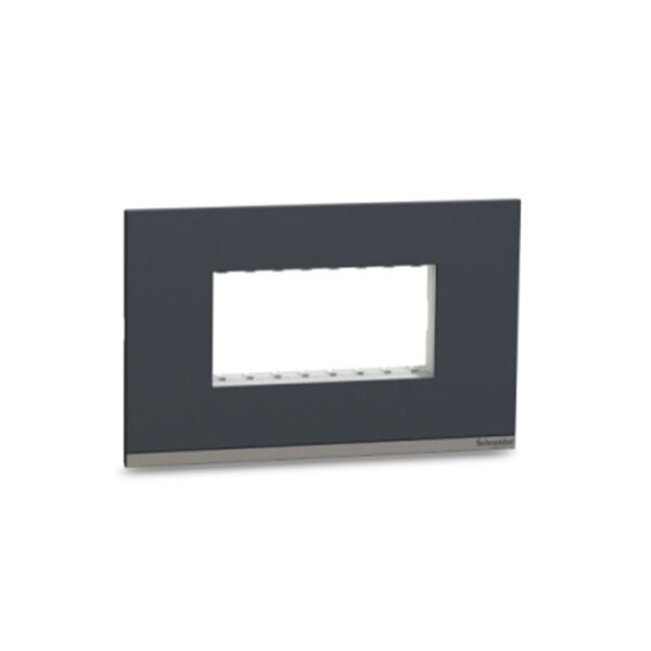 UNSCP4M_GY | Unica Pure-4M Plastic Surround & Gridplate, Gy - Schneider Electric
