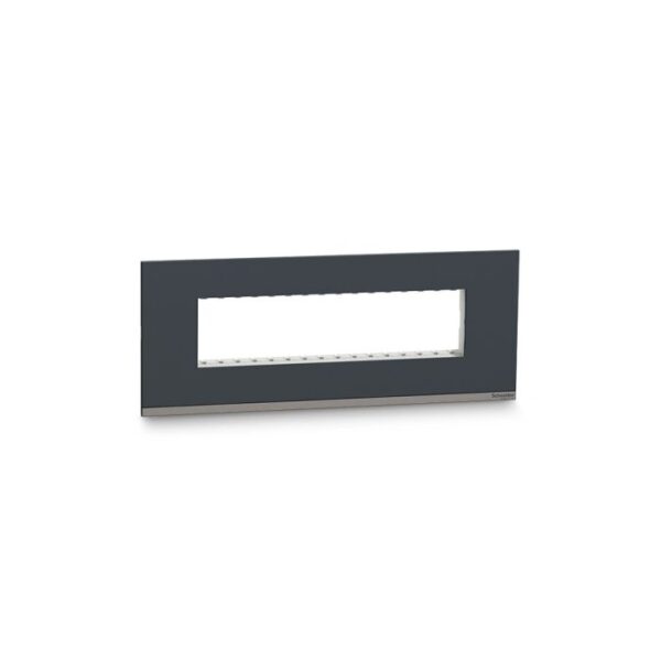 UNSCP8ML_GY | Unica Pure-8M Plastic Surround & Gridplate, Lin, Gy - Schneider Electric