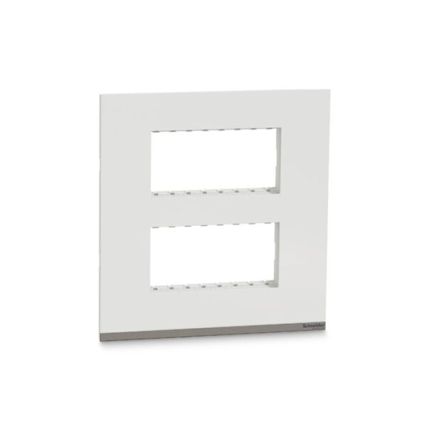UNSCP8MSQ_WE | Unica Pure-8M Plastic Surround & Gridplate, Sq, We - Schneider Electric
