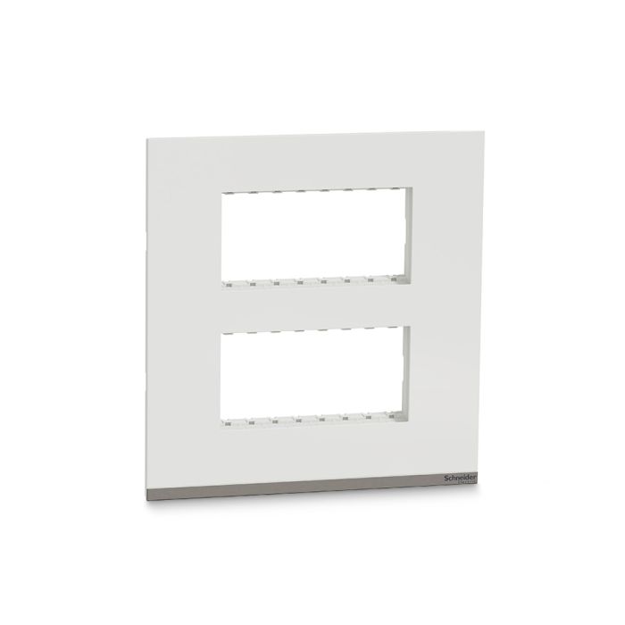 unscp8msq_we_02.jpg UNSCP8MSQ_WE | Unica Pure-8M Plastic Surround & Gridplate, Sq, We - Schneider Electric - Image 1