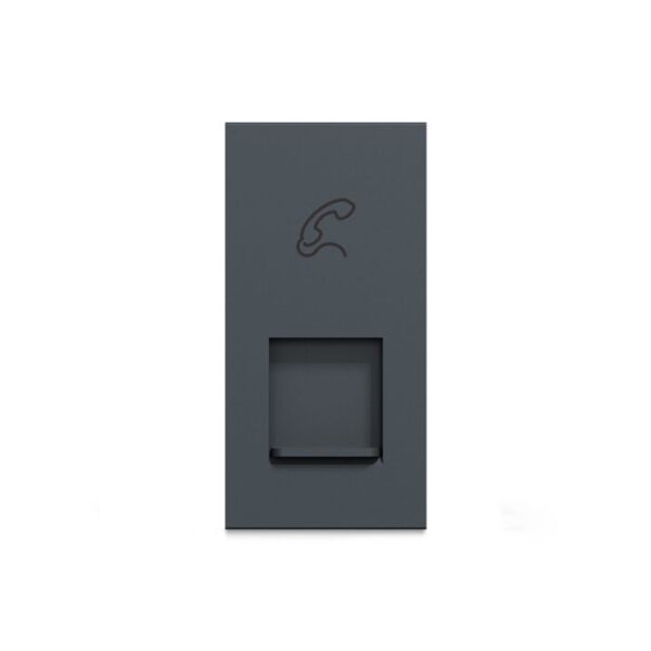 UNSRJ11_1M_GY | Unica Pure-Rj 11 (With Shutter), Grey - Schneider Electric