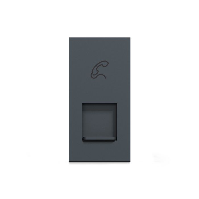 unsrj11_1m_gy_01.jpg UNSRJ11_1M_GY | Unica Pure-Rj 11 (With Shutter), Grey - Schneider Electric - Image 1