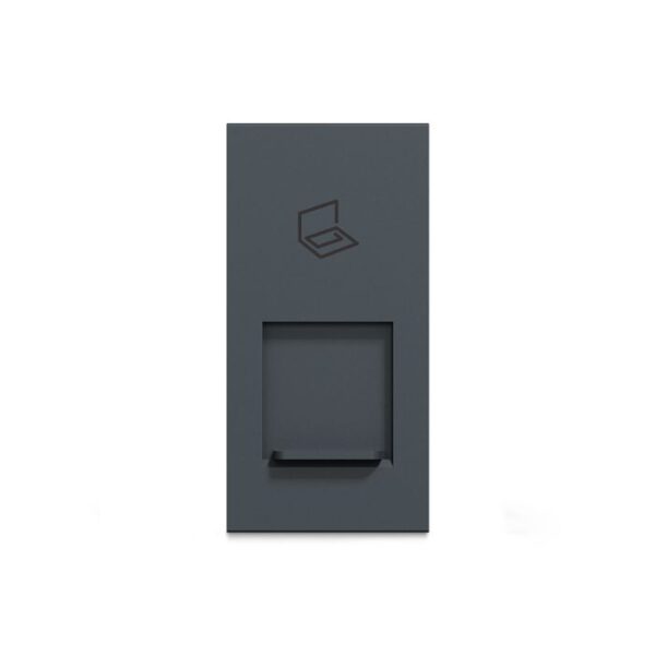 UNSRJ45_1M_GY | Unica Pure-Rj 45 (With Shutter), Cat 6, Grey - Schneider Electric