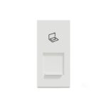 UNSRJ45_1M_WE | Unica Pure-Rj 45 (With Shutter), Cat 6, White - Schneider Electric