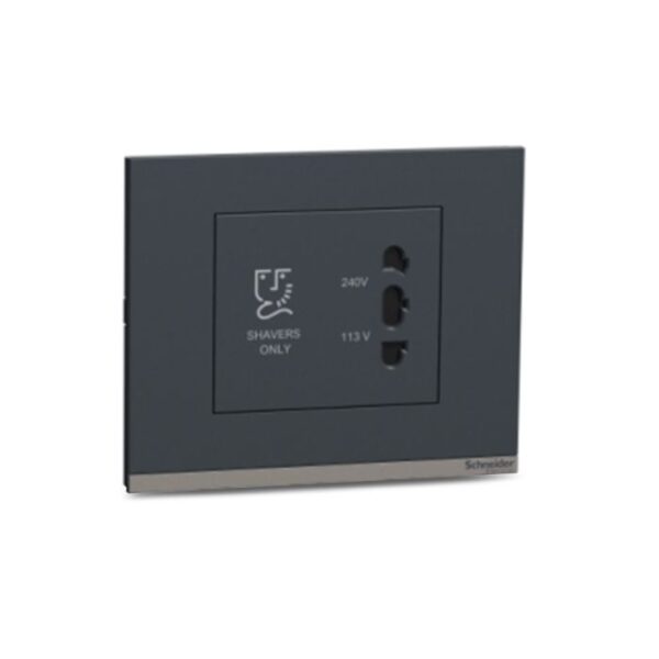 UNSSHAVER_GY | Unica Pure-Shaver Socket, Grey - Schneider Electric