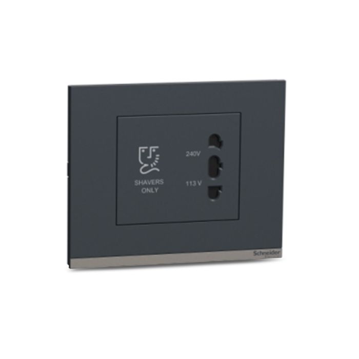 unsshaver_gy_iop_def_wd19_.jpg_.jpg UNSSHAVER_GY | Unica Pure-Shaver Socket, Grey - Schneider Electric - Image 1