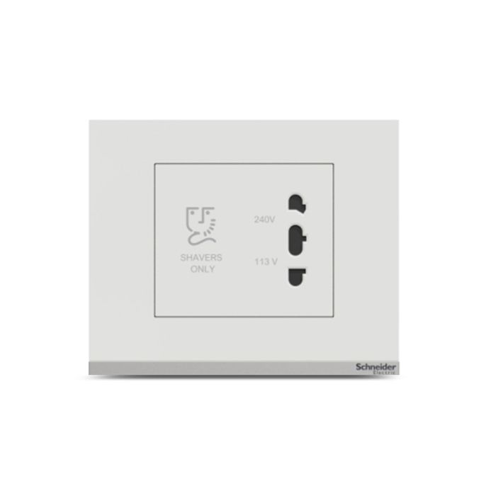 unsshaver_we_iop_face_wd19_.jpg.jpg UNSSHAVER_WE | Unica Pure-Shaver Socket, White - Schneider Electric - Image 1
