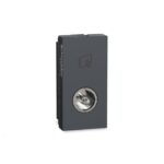 UNSTVCOAX1M_GY | Unica Pure-Tv Socket Coaxial, Grey - Schneider Electric