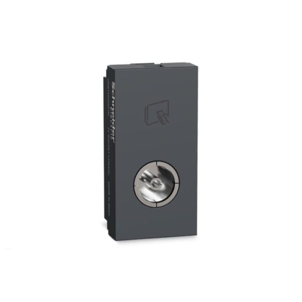 UNSTVCOAX1M_GY | Unica Pure-Tv Socket Coaxial, Grey - Schneider Electric