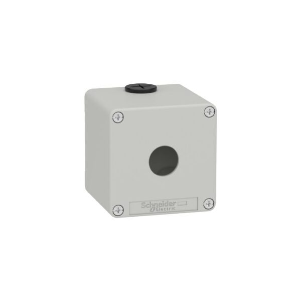 XAPD1501 | Empty Grey 1 Hole Control Box,1 Cut-Out 22Mm, 80 X 80 X 77, Ul Culus - Schneider Electric