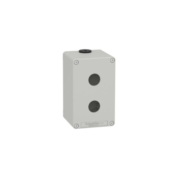 XAPD2502 | Empty Grey 2 Holes Control Box,2 Cut-Outs 22Mm, 80 X 130 X 77, Ul Culus - Schneider Electric