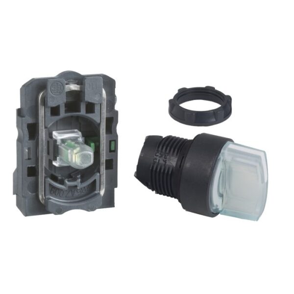 XB5AK121M1N | white illuminated selector switch Ø22 mm - 220V AC - Schneider Electric