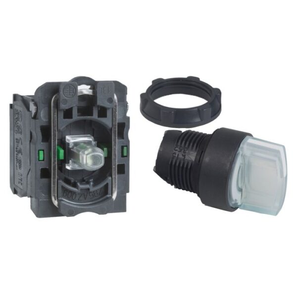 XB5AK151B3N | green illuminated selector switch Ø22 mm - 24V AC/DC - 2 spring return - Schneider Electric