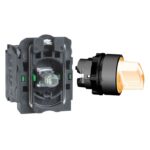 XB5AK155B3N | green illuminated selector switch Ø22 mm - 24V AC/DC - 2 spring return - Schneider Electric