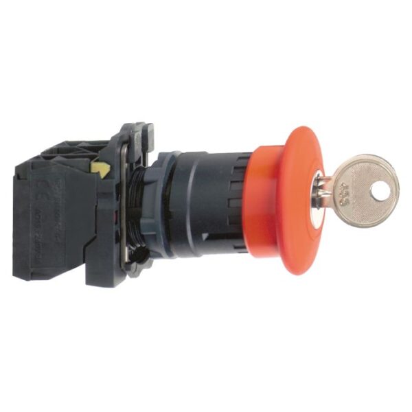 XB5AS541N | white Ø40 mushroom head pushbutton - Ø22 mm - latching - turn to release - Schneider Electric