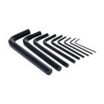 Taparia 9 Pcs (1.5 mm - 10 mm) Allen Key Sets, Black Finish, KM 9V
