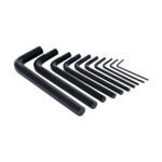 Taparia 10 Pcs (1/16 inch - 3/8 inch) Allen Key Sets, Black Finish, KI 10V