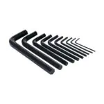 Taparia 10 Pcs (1/16 inch - 3/8 inch) Allen Key Sets, Black Finish, KI 10V