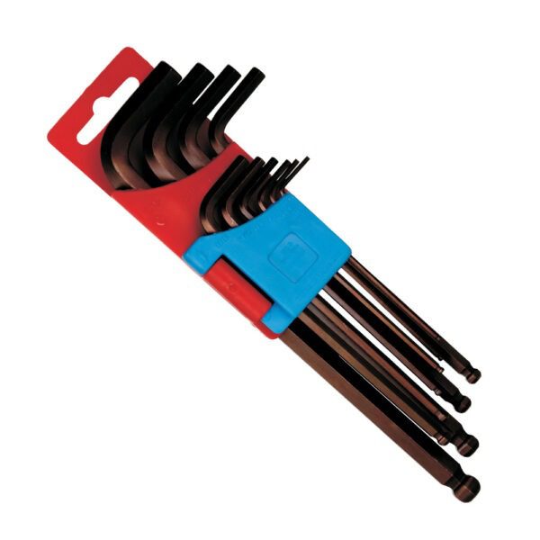 Taparia 10 Pcs (1/16 inch - 3/8 inch) Allen Key Long Ball Point Set, KBHI 10L