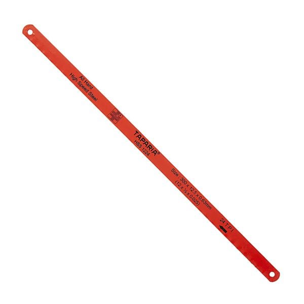 Taparia 12 inch, 24 TPI HSS All Hard Hacksaw Blades, HSS 1224