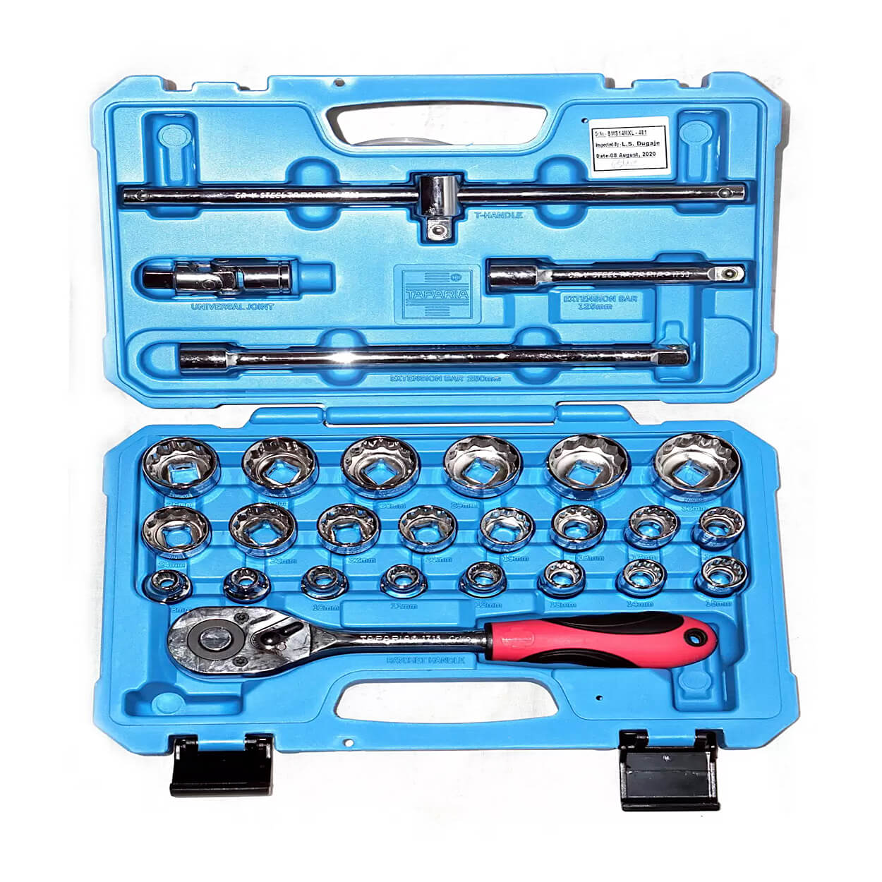 product110122130044PMBMS14MXL-v1.jpg Taparia 27 Pcs 1/2 Inch Sq. Drive BiHexagonal Socket Set (12PT), BMS 14MXL - Image 1