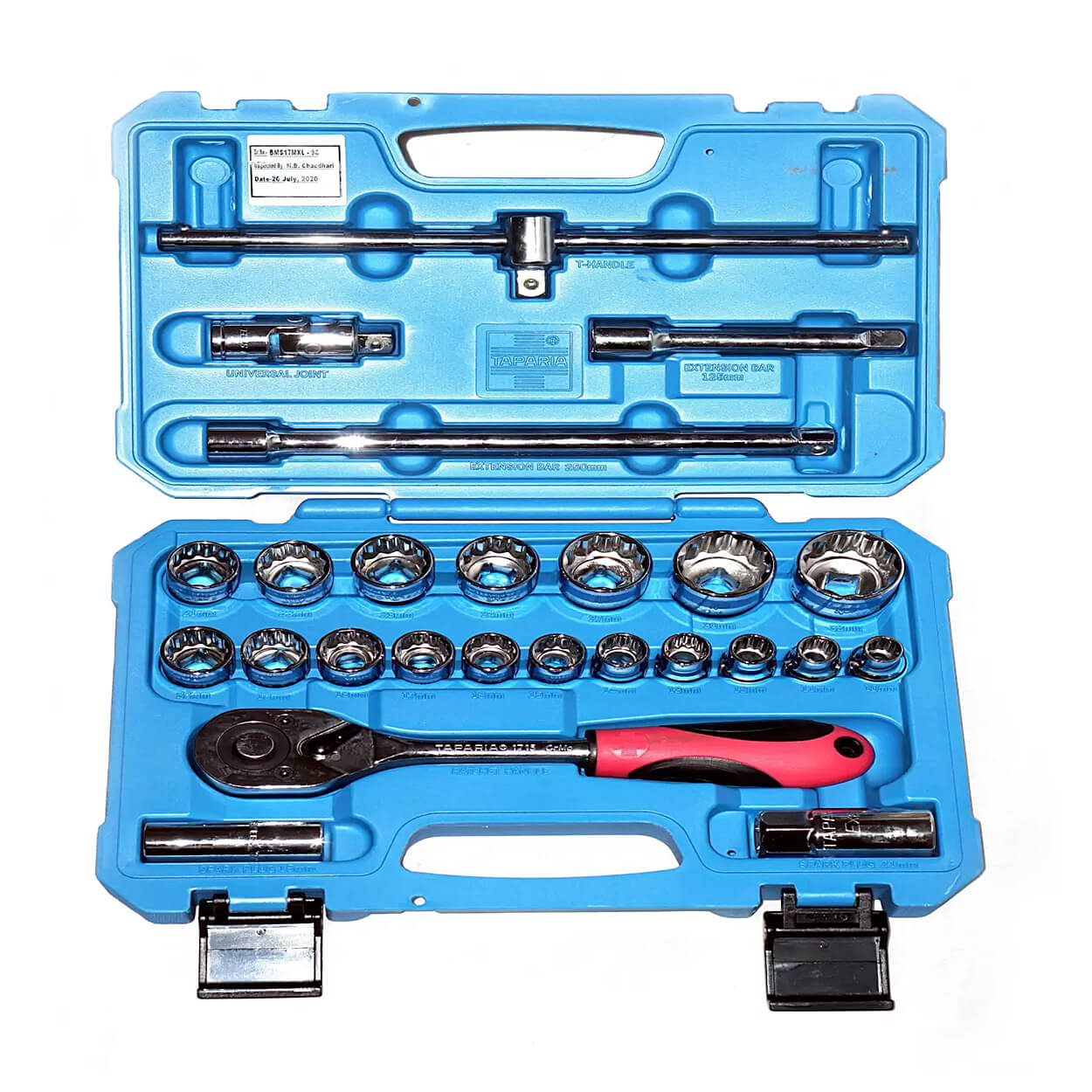 product120122050657AMBMS17MXL.jpg Taparia 25 Pcs 1/2 Inch Sq. Drive BiHexagonal Socket Set (12PT), BMS 17MXL - Image 1