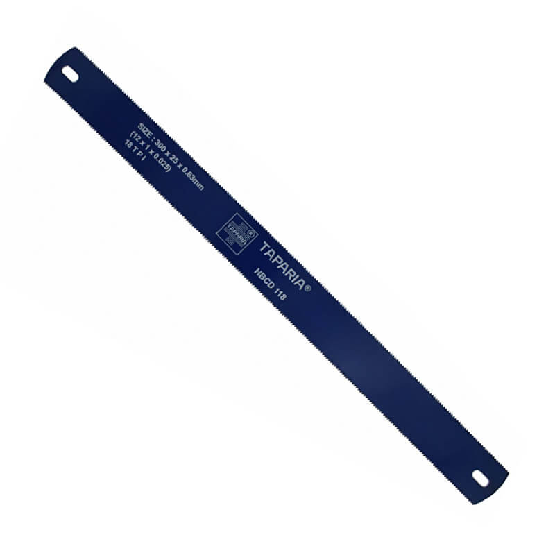 product130122110824AMHBCD118.jpg Taparia 12 inch, 24 TPI Carbon Steel Double Side Cutting Hacksaw Blades, HBCD 124 - Image 1