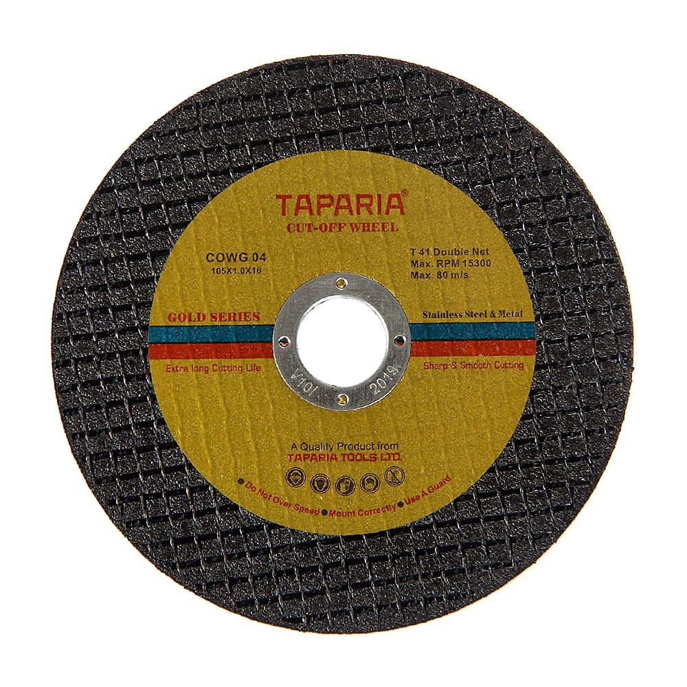 product180220101449AMCOWG04.jpg Taparia 105 x 1 x 16 mm Black Cutting Wheel (Pack Of 70 Pcs), COWG 04 - Image 1