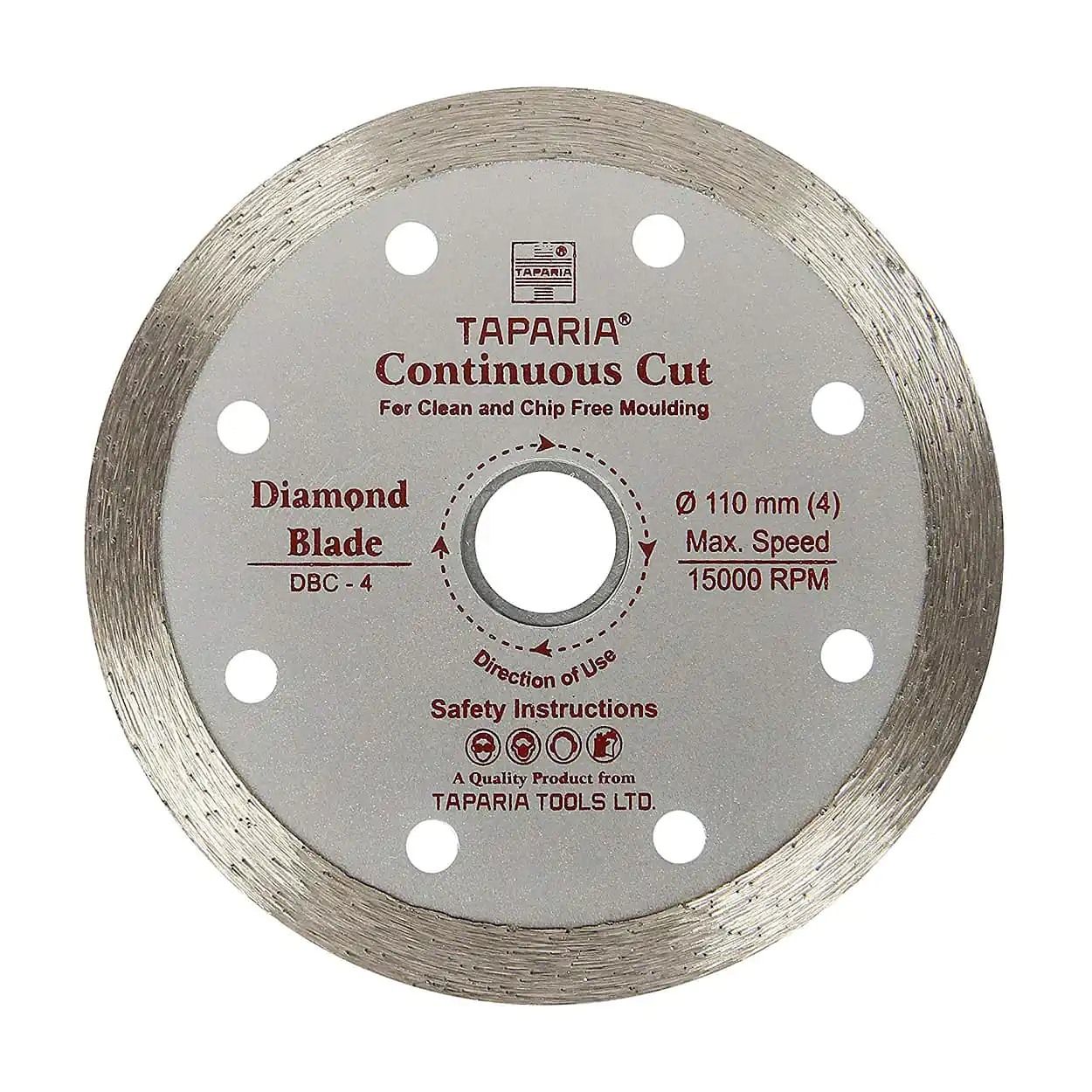 product200220050011AMDBC-4.jpg Taparia 5 Inch (125 mm) Diamond Cutting Blade, Continuous Cut, DBC 5 - Image 1