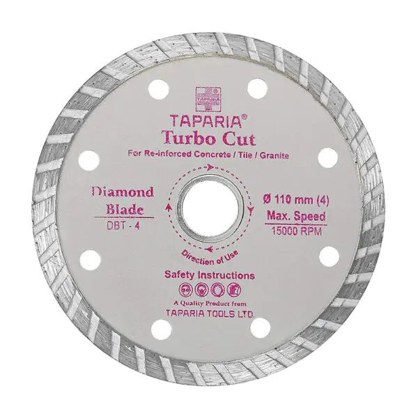 Taparia 5 Inch (125 mm) Diamond Cutting Blade, Turbo Cut, DBT 5