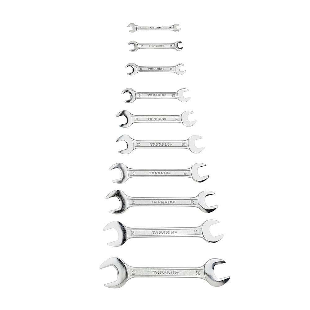 product200220050451AMDEP010.jpg Taparia 10 Pcs Double Ended Open Jaw Spanners Set, DEP 010 - Image 1