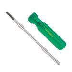 Taparia 6 mm (Flat) x PH2 (Phillips) x 250 mm (Blade Length) Black Tip Two In One Screw Driver, 903IBT