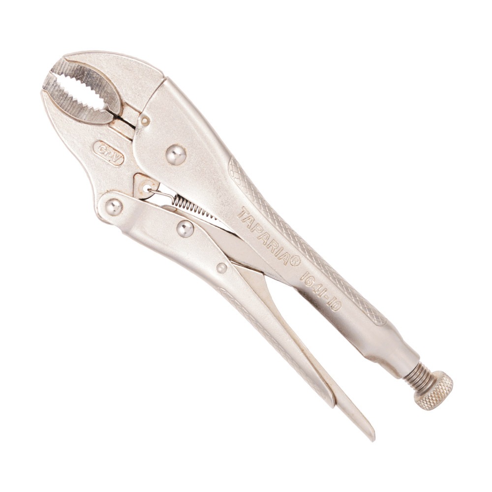 product270519104525AM2j-1641-10-v1.jpg Taparia 10 inch / 250 mm Curved Jaw Grip Locking Pliers, 1641-10 - Image 1