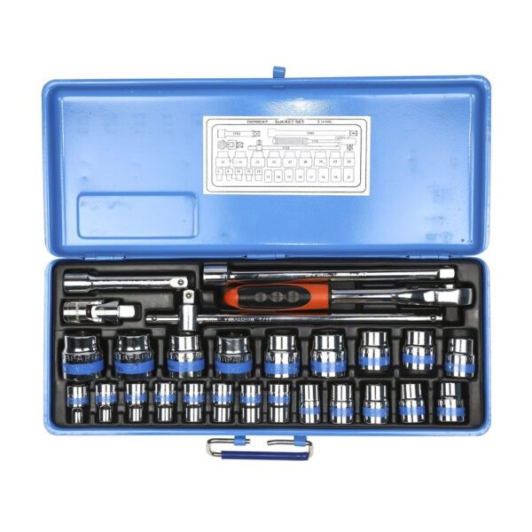Taparia 27 Pcs 1/2 Inch Sq. Drive Hexagonal Socket Set (6PT), S-14HXL
