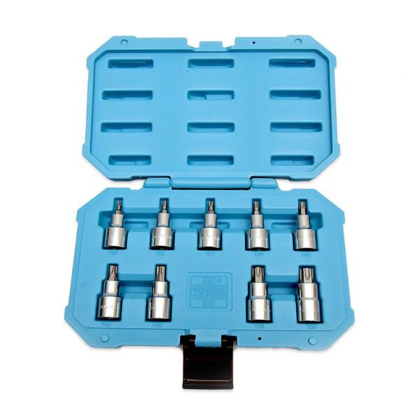 Taparia 9 Pcs 1/2 Inch Sq. Drive Torx Bits Socket Set (12.7 mm), SBST 9