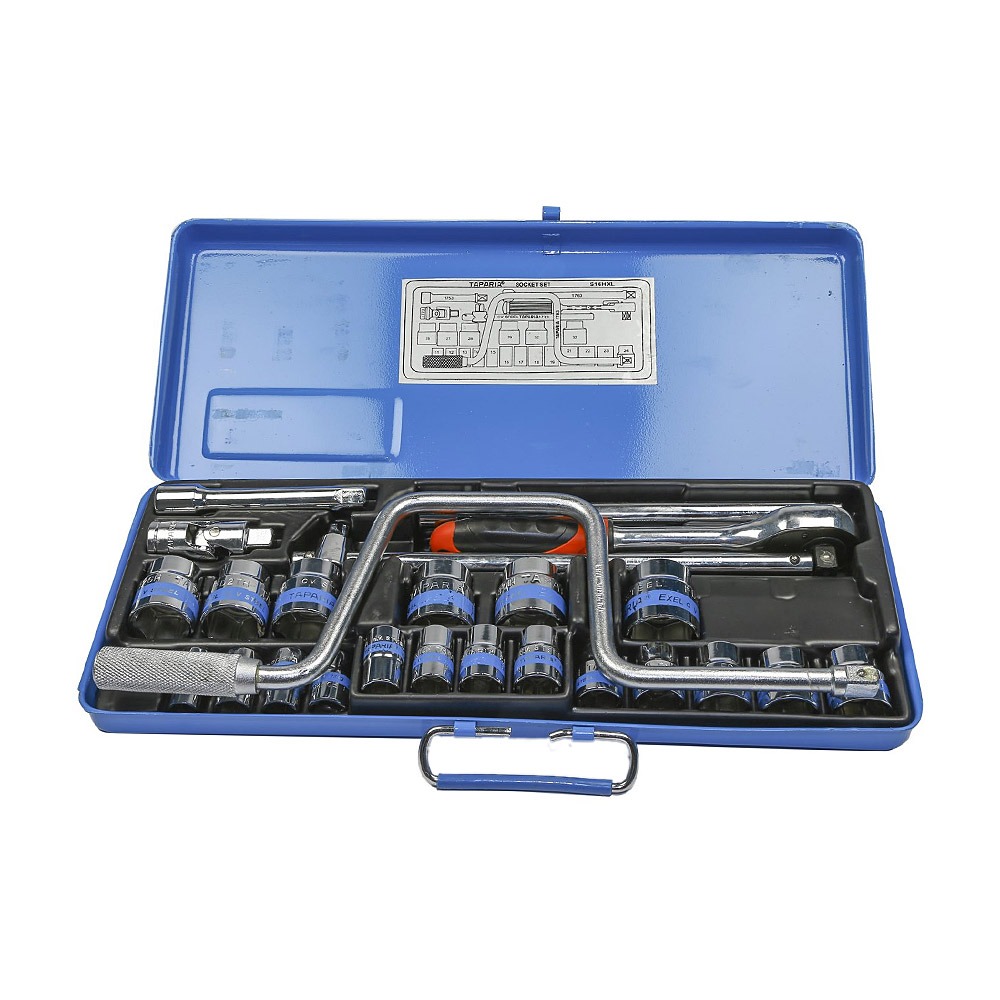 product280519072936AM6r-4670-v1.jpg Taparia 25 Pcs 1/2 Inch Sq. Drive Hexagonal Socket Set (6PT), S-16HXL - Image 1