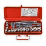 Taparia 18 Pcs 1/2 Inch Sq. Drive BiHexagonal Socket Set (12PT), S-23MXL