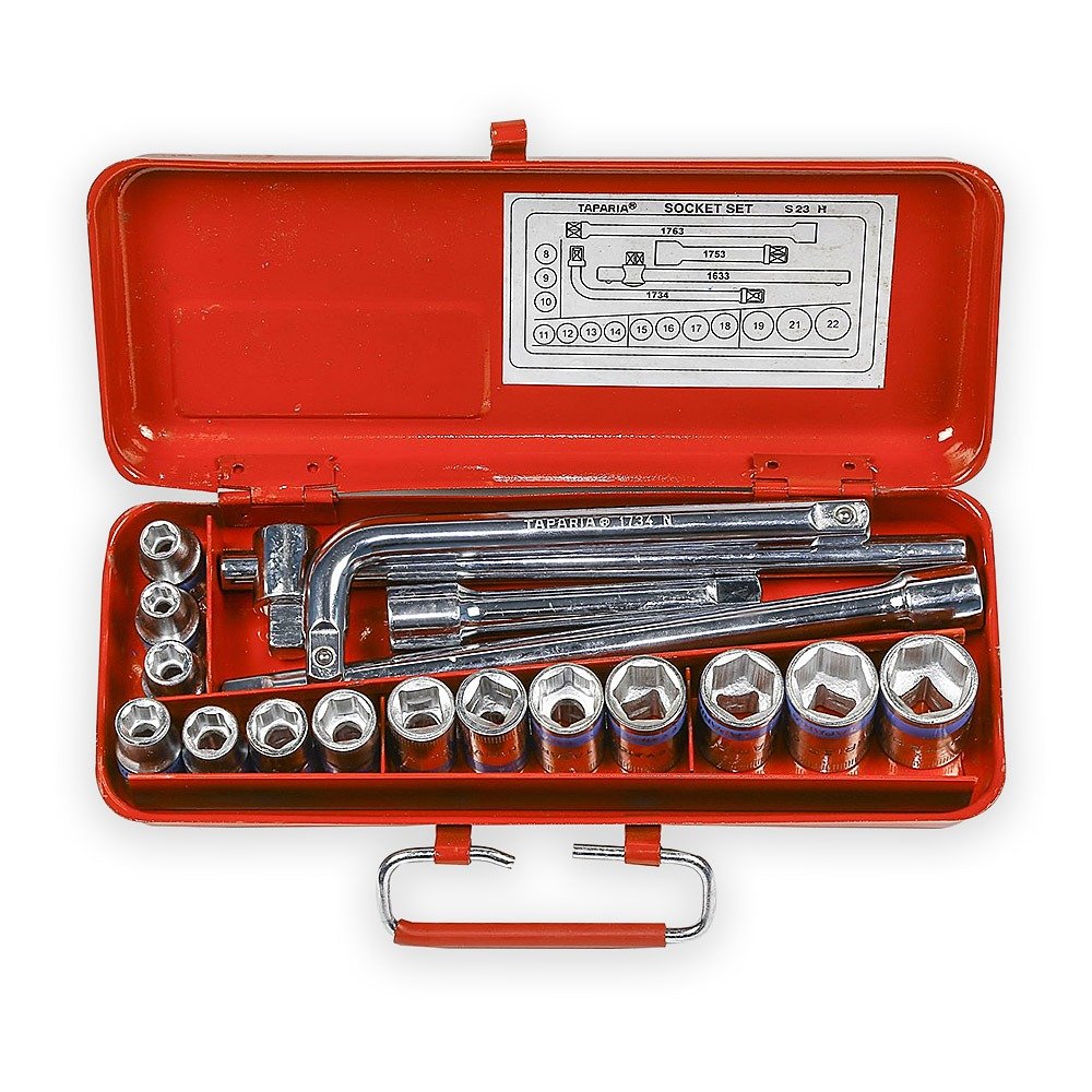 product280519074342AM6r-2195.jpg Taparia 18 Pcs 1/2 Inch Sq. Drive Hexagonal Socket Set (6PT), S-23HXL - Image 1