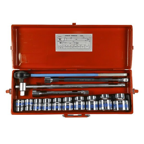 Taparia 14 Pcs 3/4 Inch Sq. Drive Bi-Hexagonal Socket Set (12PT), S 3/4 BH